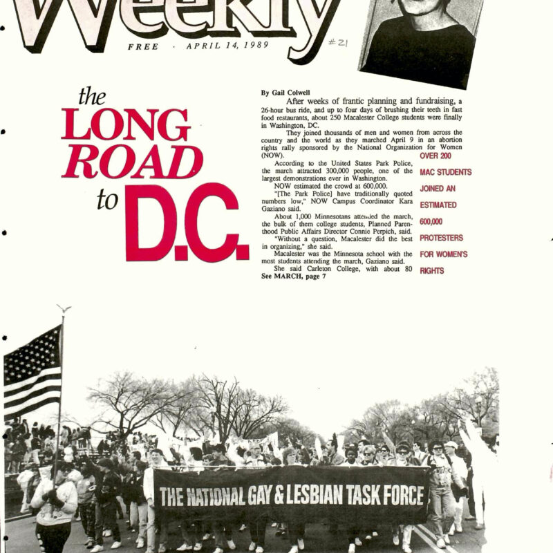 Cover story on abortion rights rally in Washington, DC